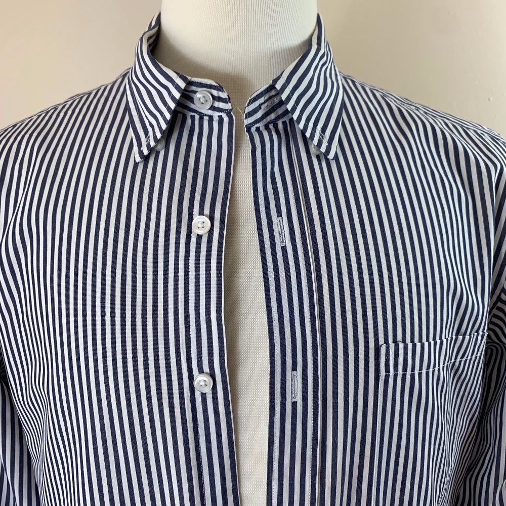 J. Crew Mens Silk Striped Slim Dress Shirt